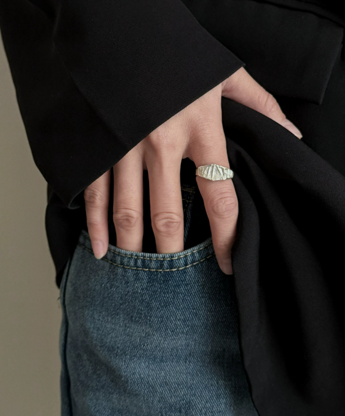 Pebble Sterling Silver Ring