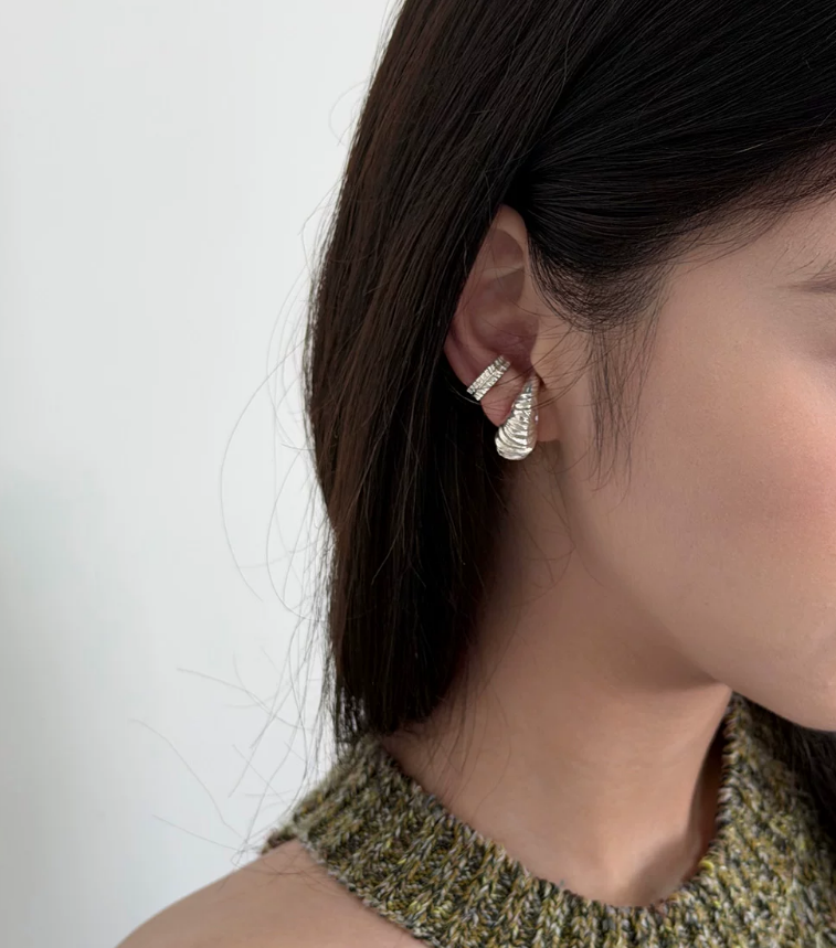 Pebble Sterling Silver Earrings